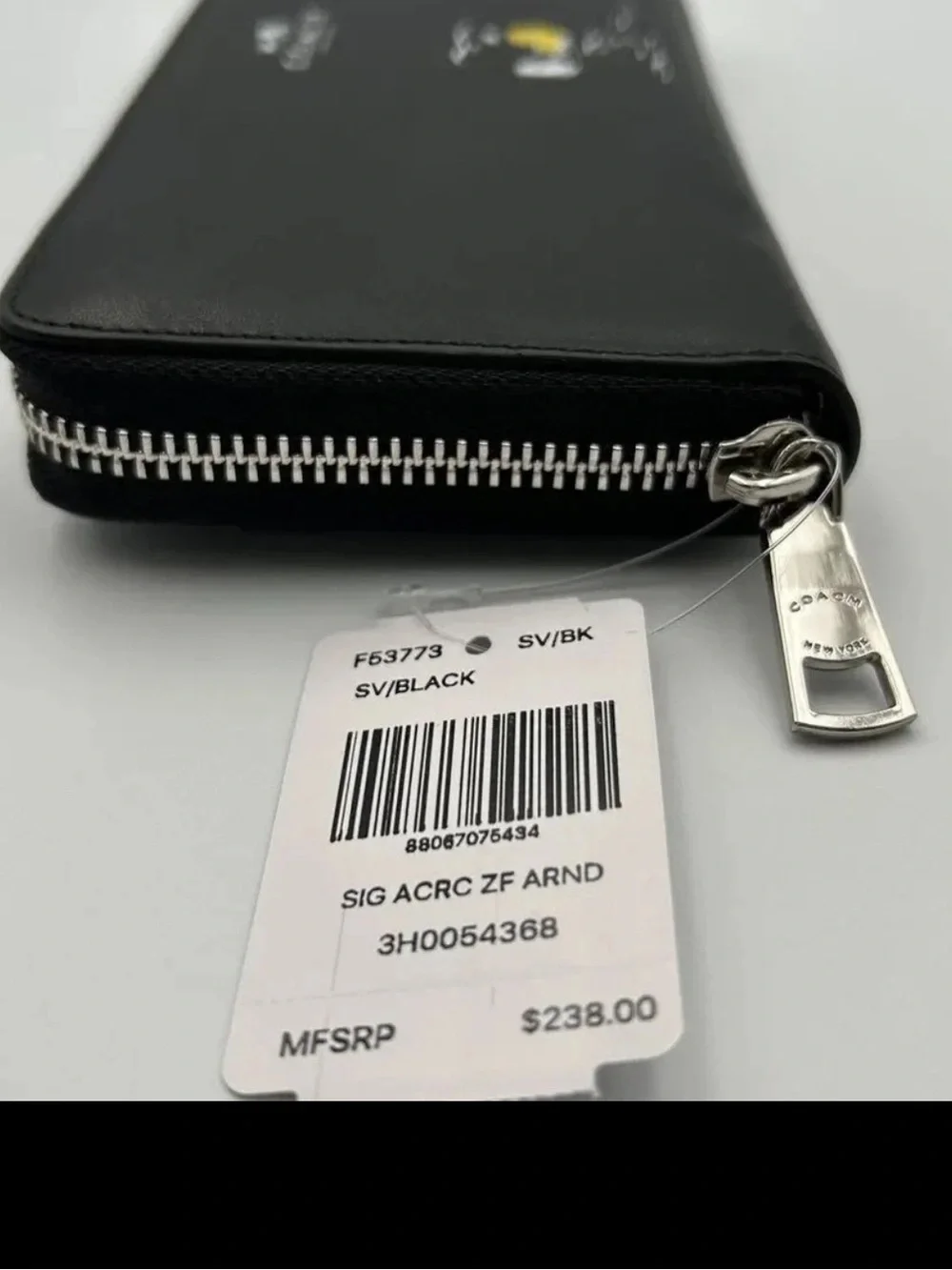 Coach X peanuts Snoopy Woodstock leather Long zippy wallet collectible NWT